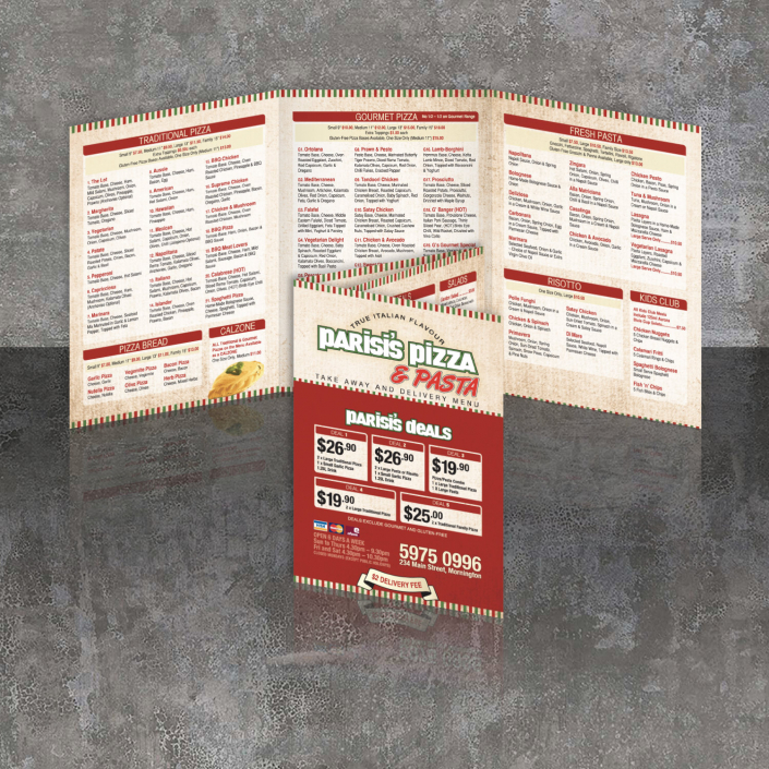 Pizza Menu Design